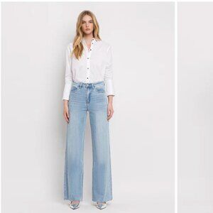 VERVET Work Song - High Rise Light Blue Wash Wide Leg Jeans - WOMEN SIZE 30